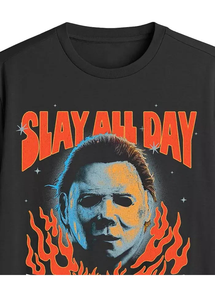 Мужская футболка Halloween 2 с круглым вырезом Fifth Sun — изображение 3 из 3, черный