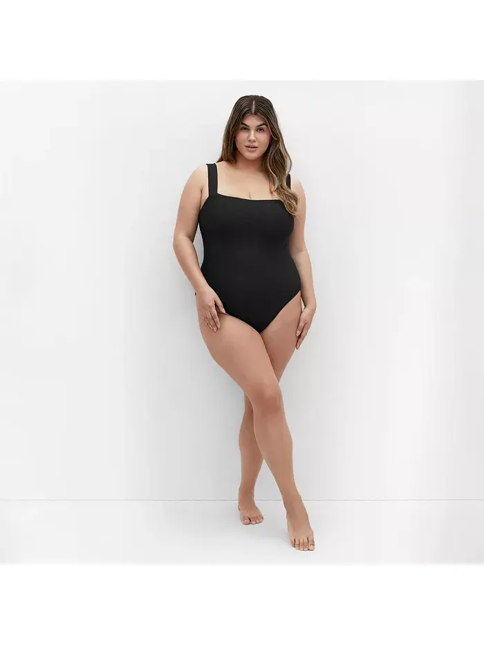Купальник Plus Size Maui 1 Piece CITY CHIC — изображение 1 из 4, черный