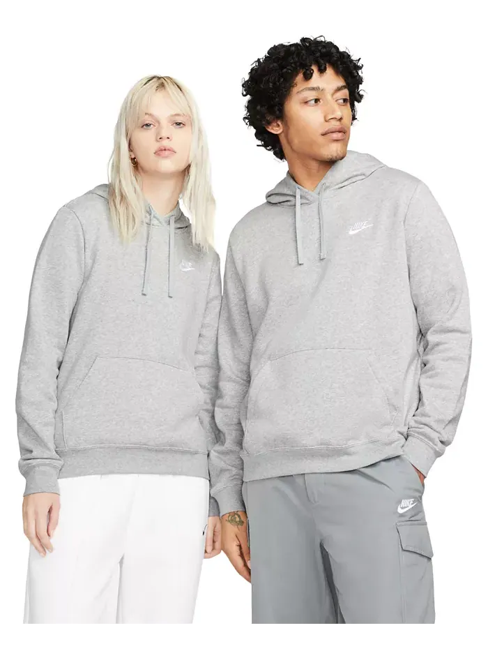 Женская толстовка Club Fleece с капюшоном, XS-4X Nike — изображение 1 из 1, белый