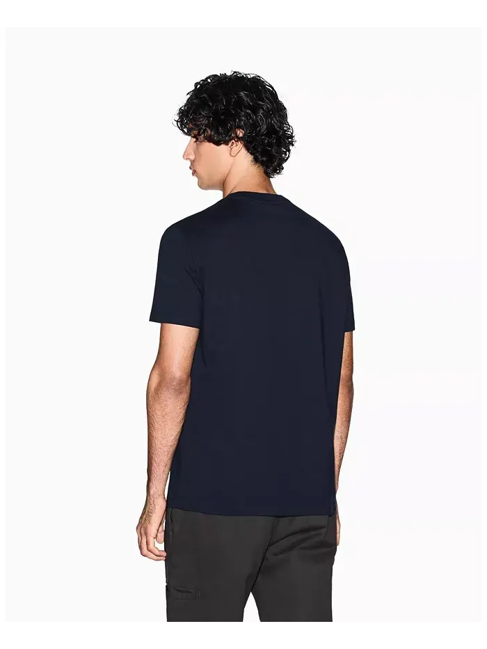 Мужская футболка Heavy Jersey с принтом в виде сетки на груди A|X Armani Exchange — изображение 3 из 5, синий