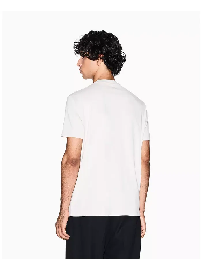 Мужская футболка Heavy Jersey с принтом в виде сетки на груди A|X Armani Exchange — изображение 4 из 5, белый