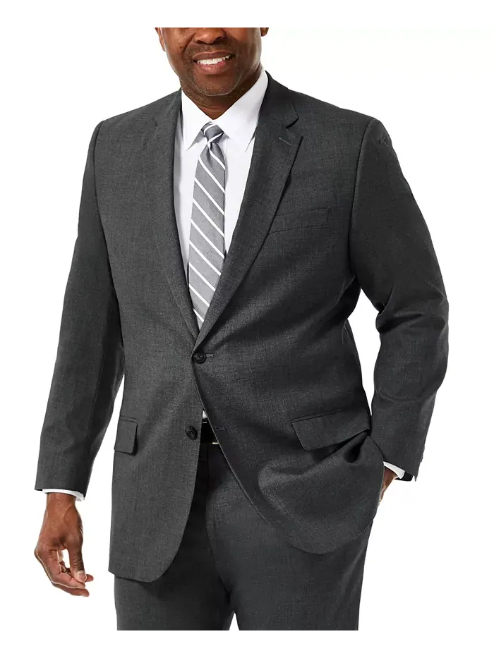 Мужской пиджак JMH Big & Tall Classic Fit из костюмного гарнитура Haggar — изображение 1 из 5, серый