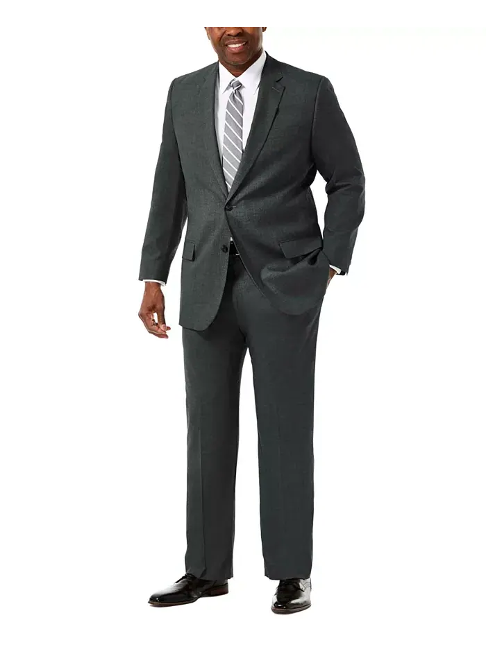 Мужской пиджак JMH Big & Tall Classic Fit из костюмного гарнитура Haggar — изображение 2 из 5, серый
