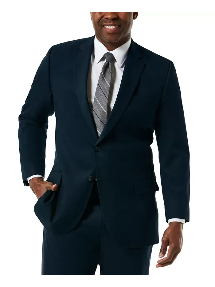 Мужской пиджак JMH Big & Tall Classic Fit из костюмного гарнитура Haggar — изображение 1 из 4, синий