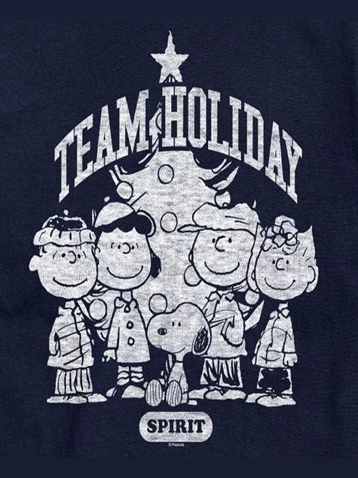 Мужская футболка с коротким рукавом Peanuts Team Holiday Airwaves — изображение 3 из 3, синий
