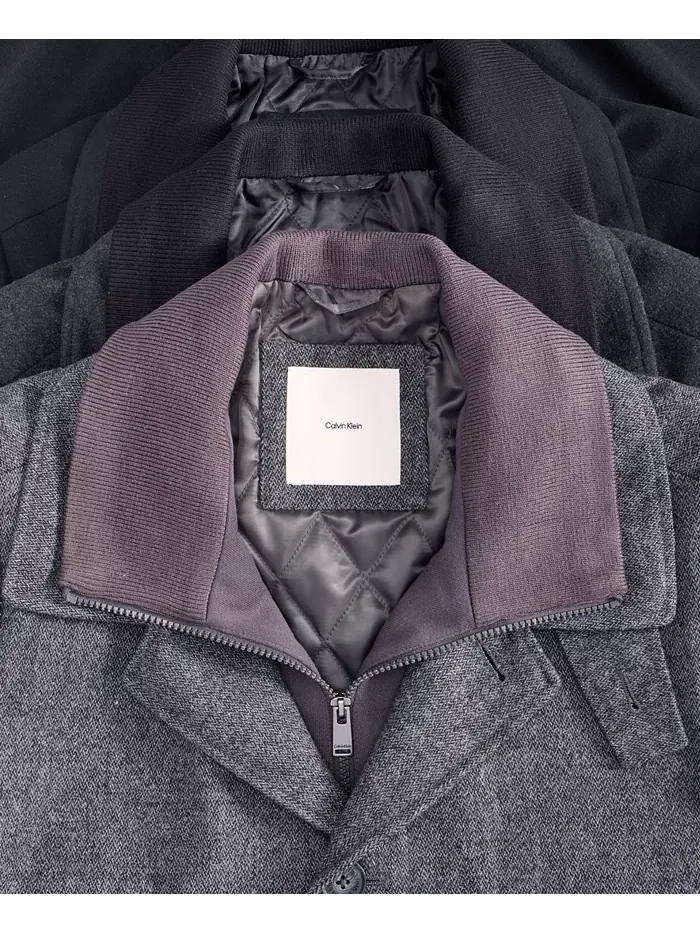Мужское пальто Coleman классического кроя Calvin Klein — изображение 4 из 4, серый