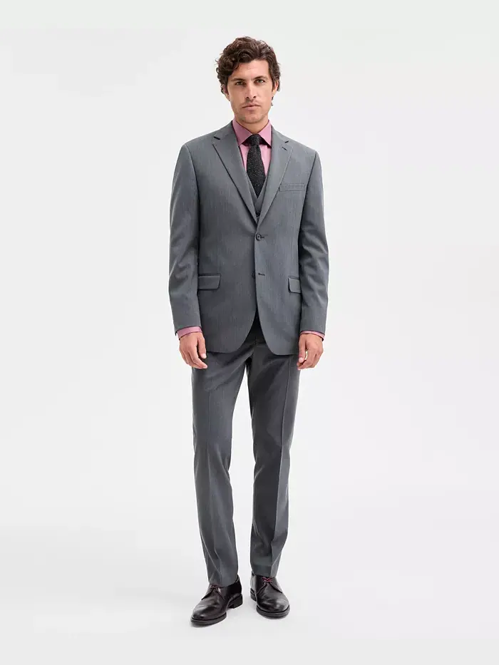 Мужской костюм Modern-Fit с жилетом Dkny — изображение 1 из 3, серый