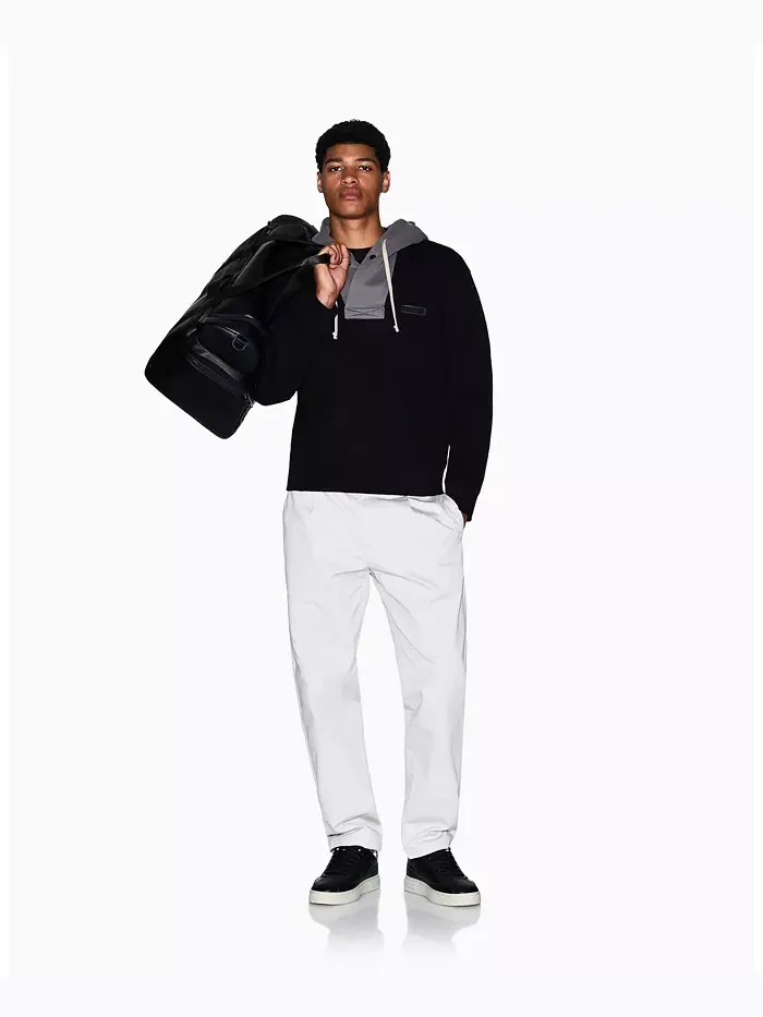 Мужской уютный худи с цветными блоками из пике A|X Armani Exchange — изображение 4 из 5, черный