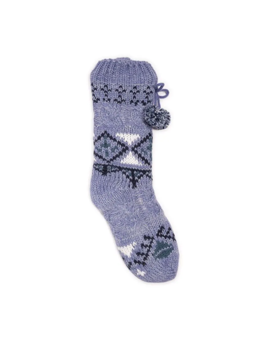 Женские толстые носки в стиле фэр-айл/кэйсл MUK LUKS — изображение 1 из 2, синий