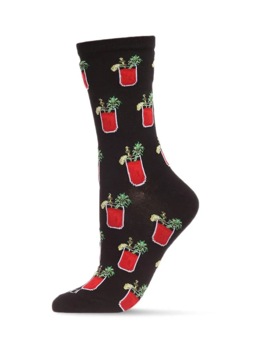 Женские носки Bloody Mary Delight Crew Socks MeMoi — изображение 1 из 3, черный