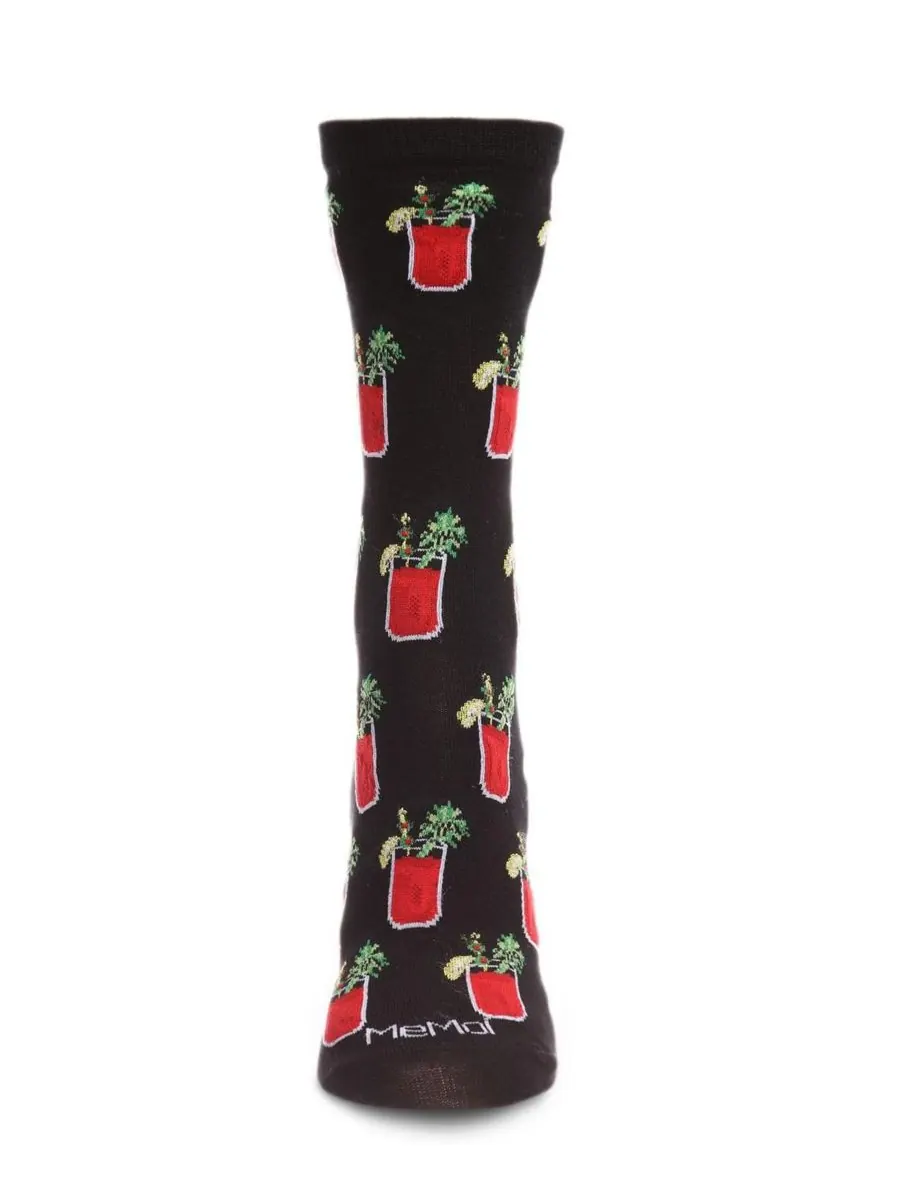 Женские носки Bloody Mary Delight Crew Socks MeMoi — изображение 2 из 3, черный