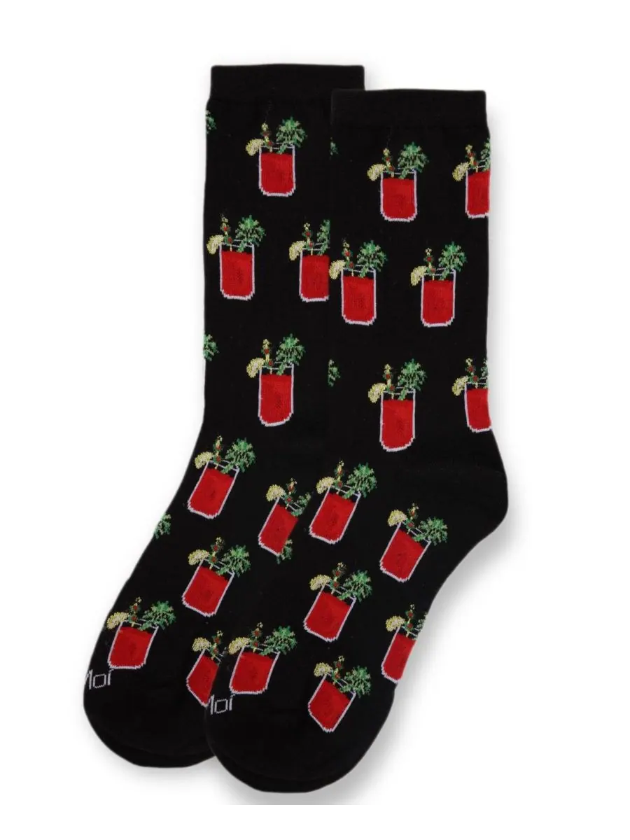 Женские носки Bloody Mary Delight Crew Socks MeMoi — изображение 3 из 3, черный