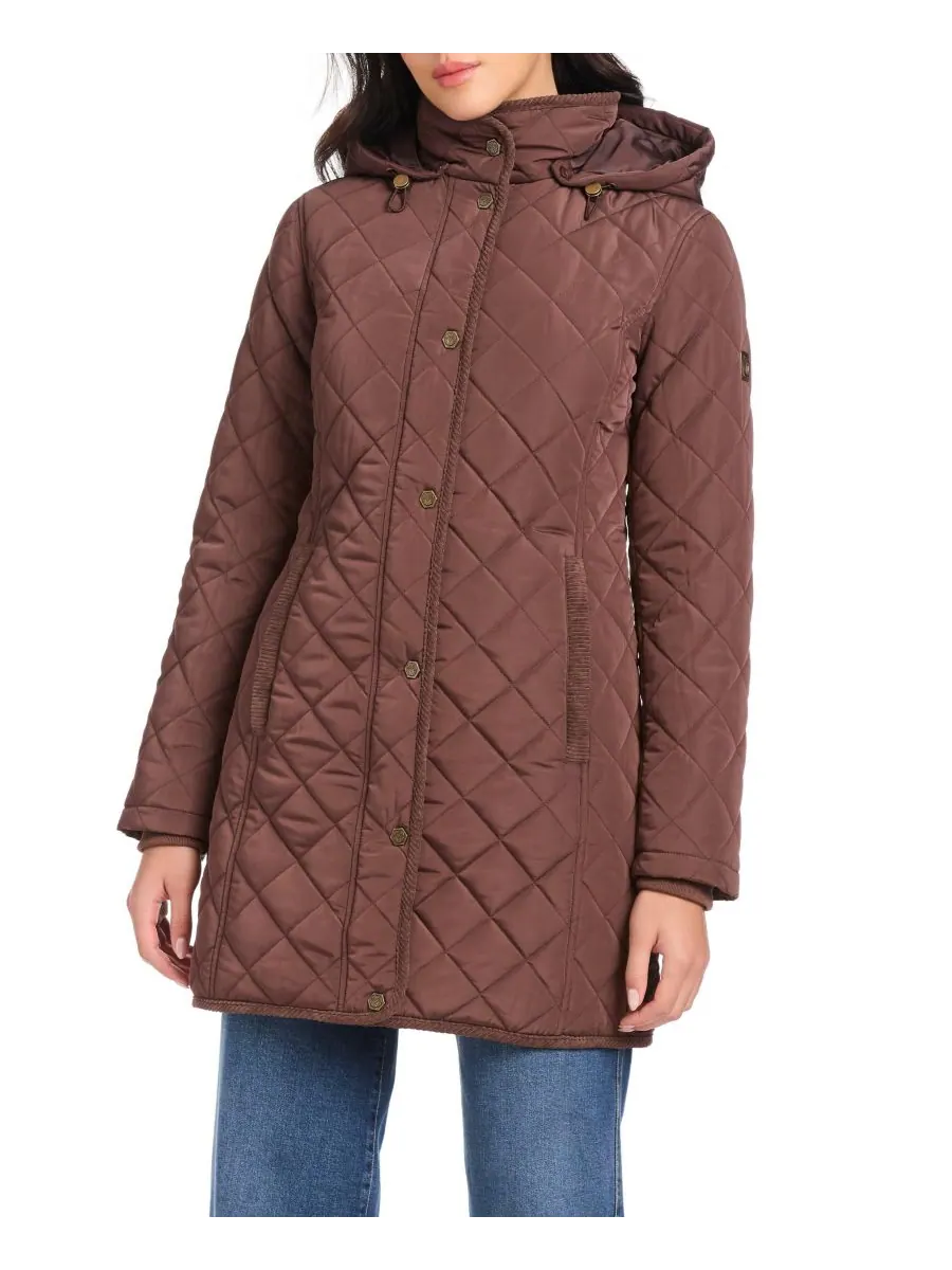 Женское длинное мини-пальто из стеганого материала Vince Camuto