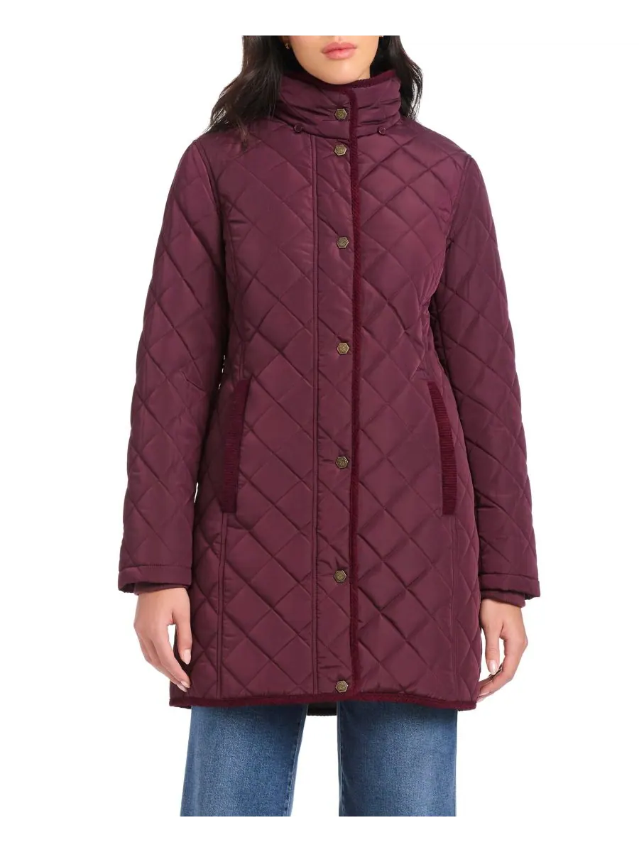 Женское длинное мини-пальто из стеганого материала Vince Camuto