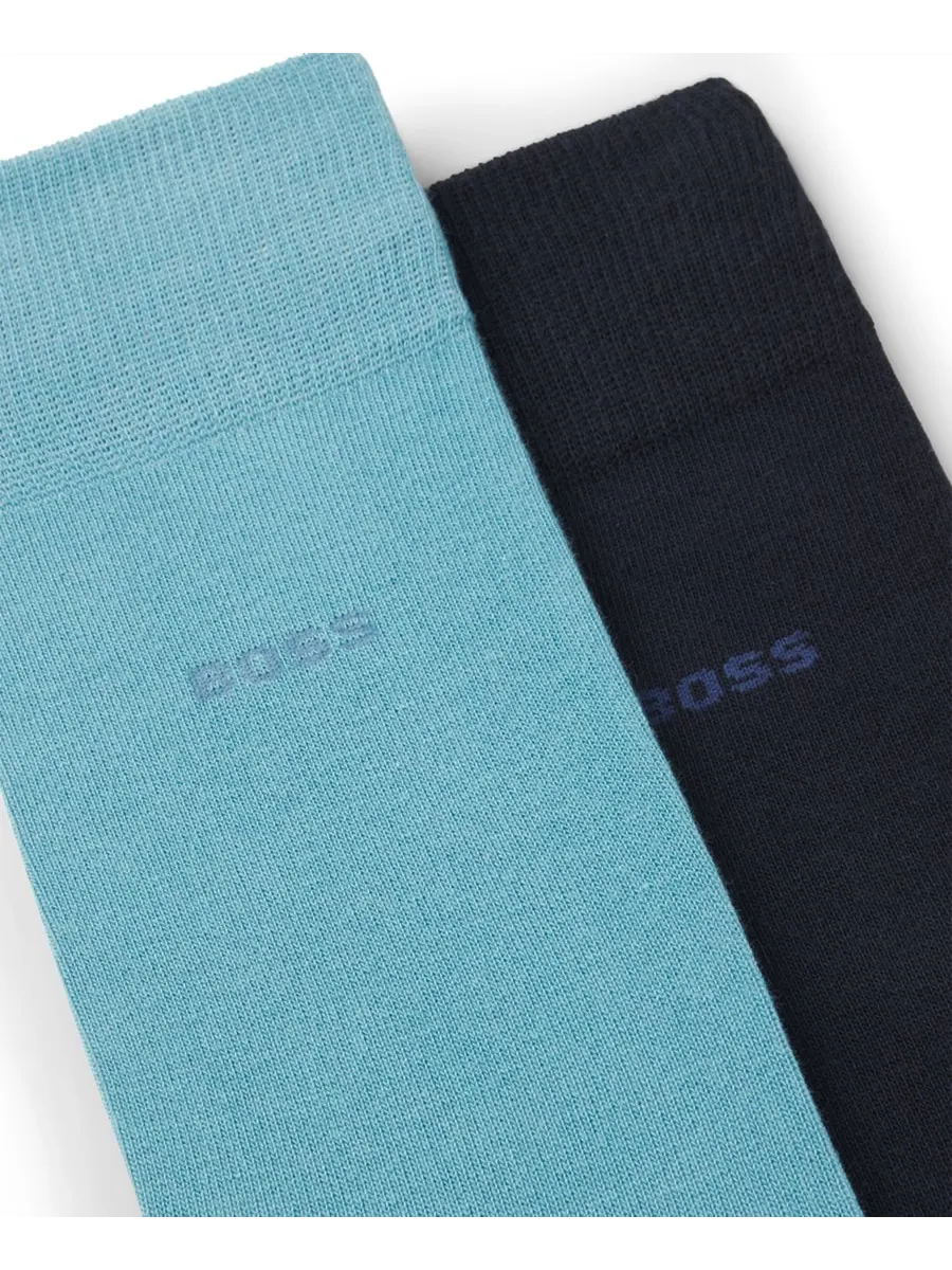 Мужские форменные носки стандартной длины, комплект из 2 штук Hugo Boss — изображение 2 из 3, голубой