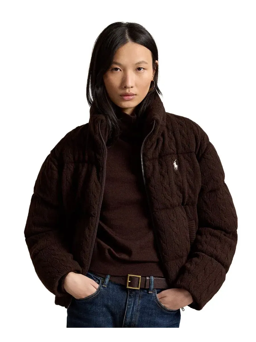 Пуховик с воротником-стойкой, с длинным рукавом Polo Ralph Lauren