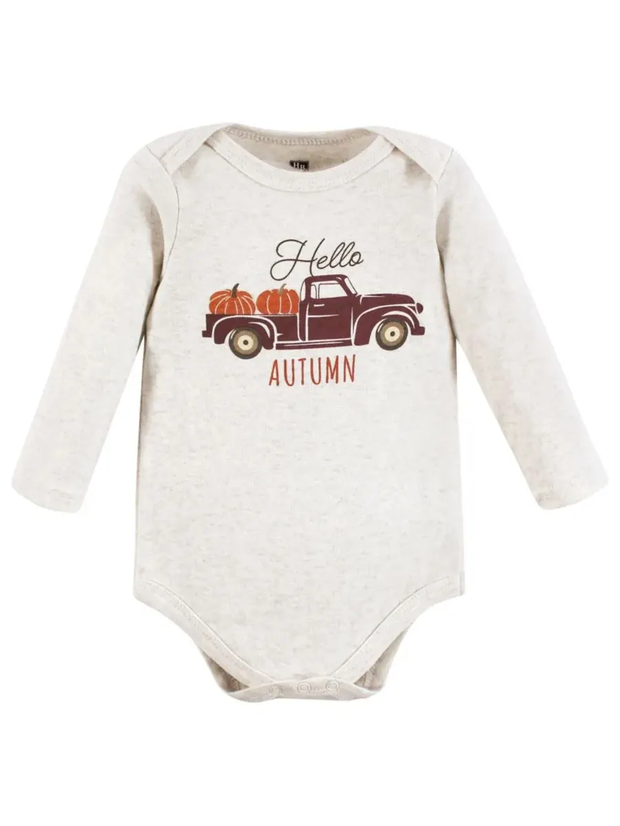 Мягкие хлопковые боди с длинными рукавами, комплект из 5 штук Hudson Baby — изображение 3 из 3, мульти