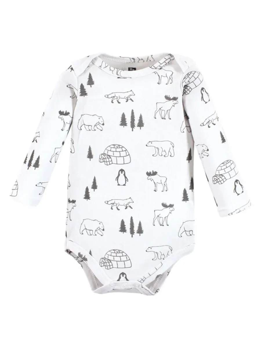 Мягкие хлопковые боди с длинными рукавами, комплект из 5 штук Hudson Baby, Moosing Around — изображение 4 из 7