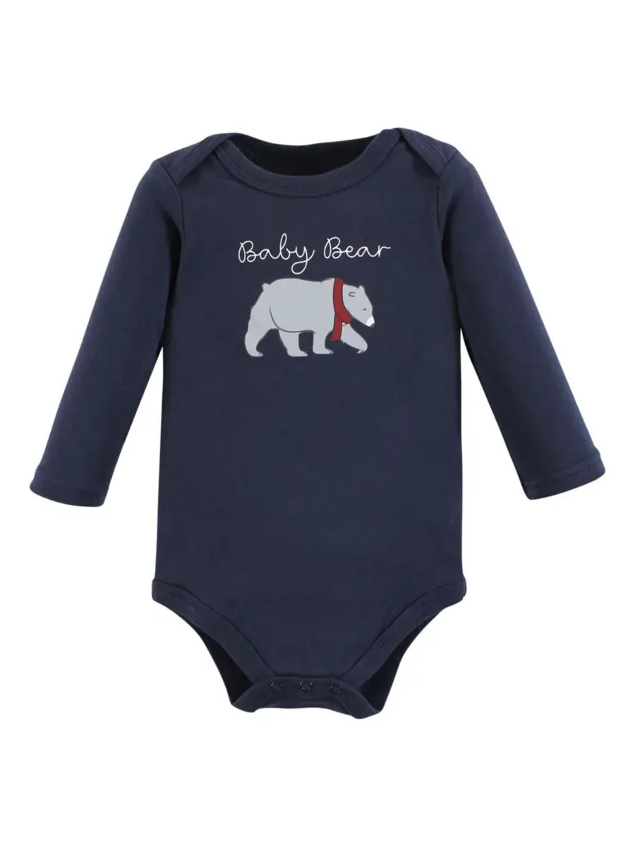 Мягкие хлопковые боди с длинными рукавами, комплект из 5 штук Hudson Baby, Moosing Around — изображение 6 из 7