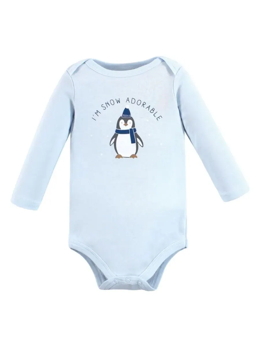 Мягкие хлопковые боди с длинными рукавами, комплект из 5 штук Hudson Baby, Arctic Animals — изображение 4 из 7