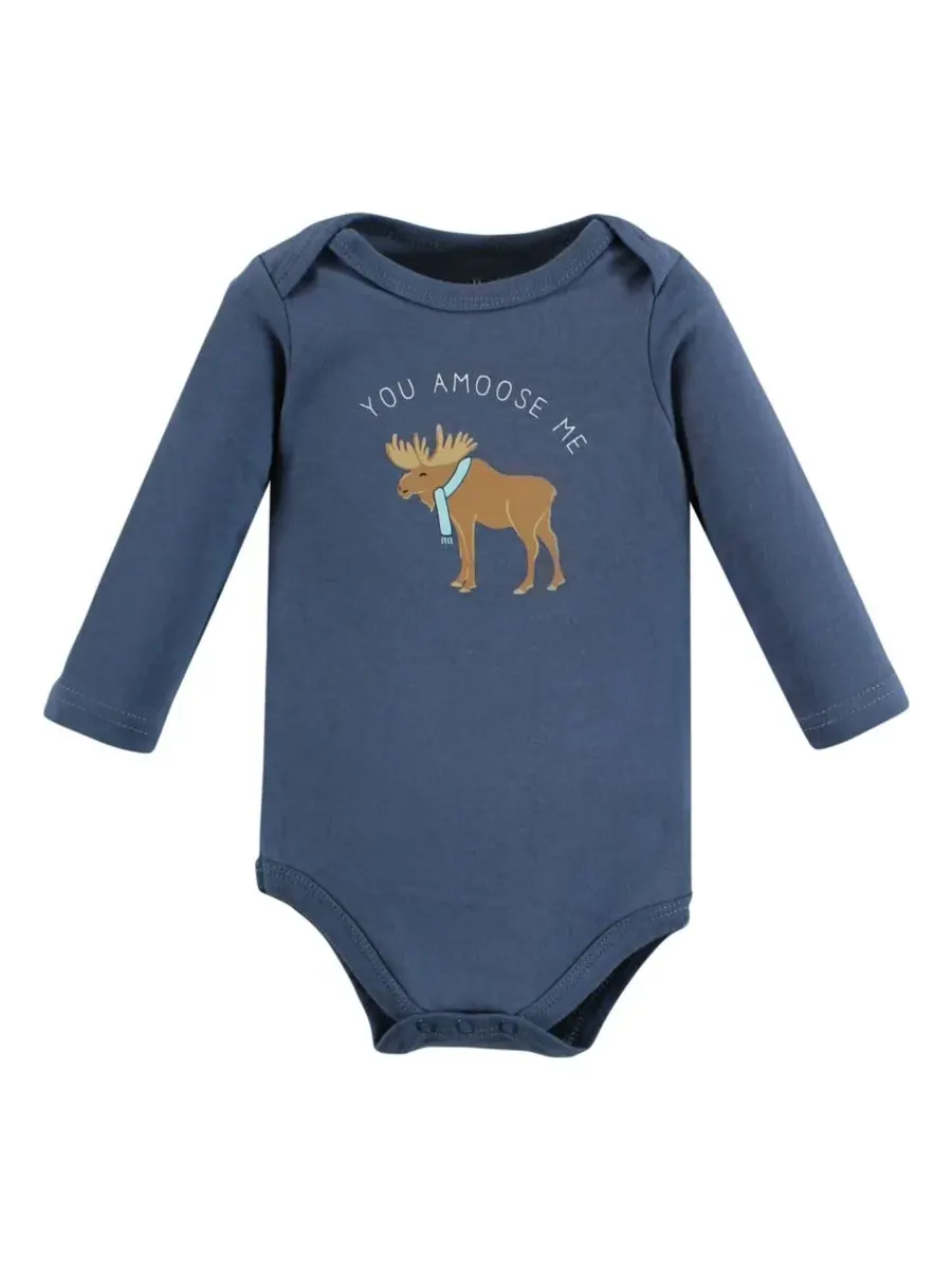 Мягкие хлопковые боди с длинными рукавами, комплект из 5 штук Hudson Baby, Arctic Animals — изображение 7 из 7