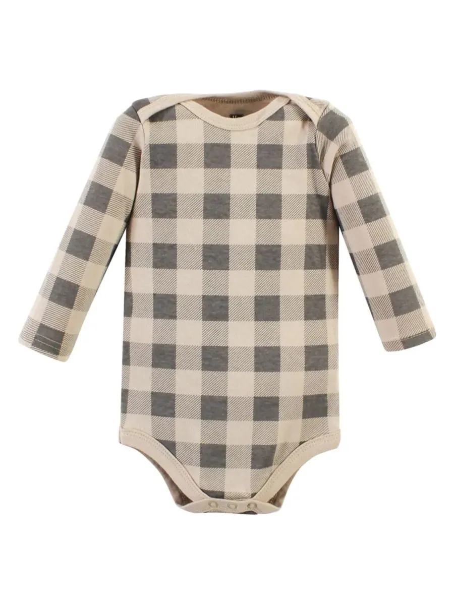 Мягкие хлопковые боди с длинными рукавами, комплект из 5 штук Hudson Baby, Snuggle Bear 5 Pack — изображение 3 из 7