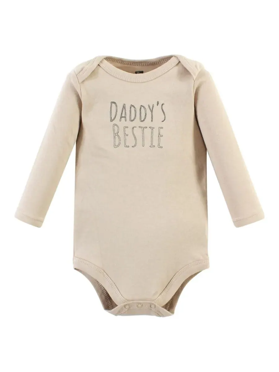 Мягкие хлопковые боди с длинными рукавами, комплект из 5 штук Hudson Baby, Snuggle Bear 5 Pack — изображение 4 из 7