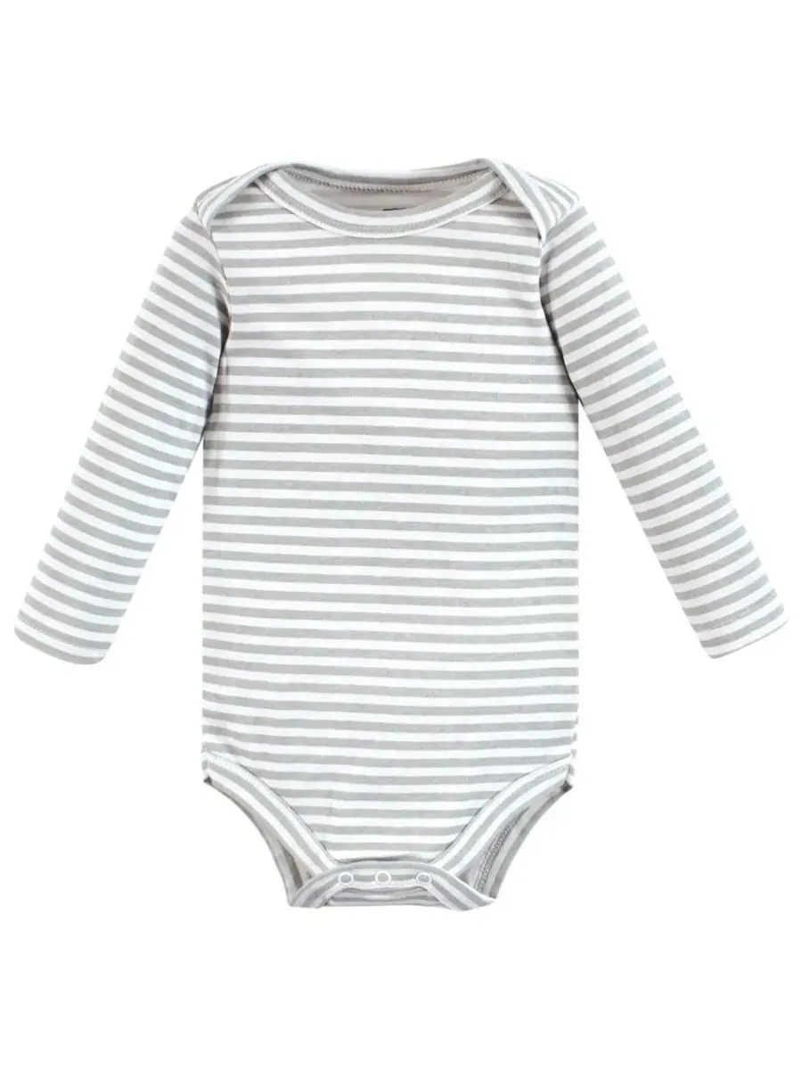 Мягкие хлопковые боди с длинными рукавами, комплект из 5 штук Hudson Baby, Chill Out Penguin — изображение 5 из 7