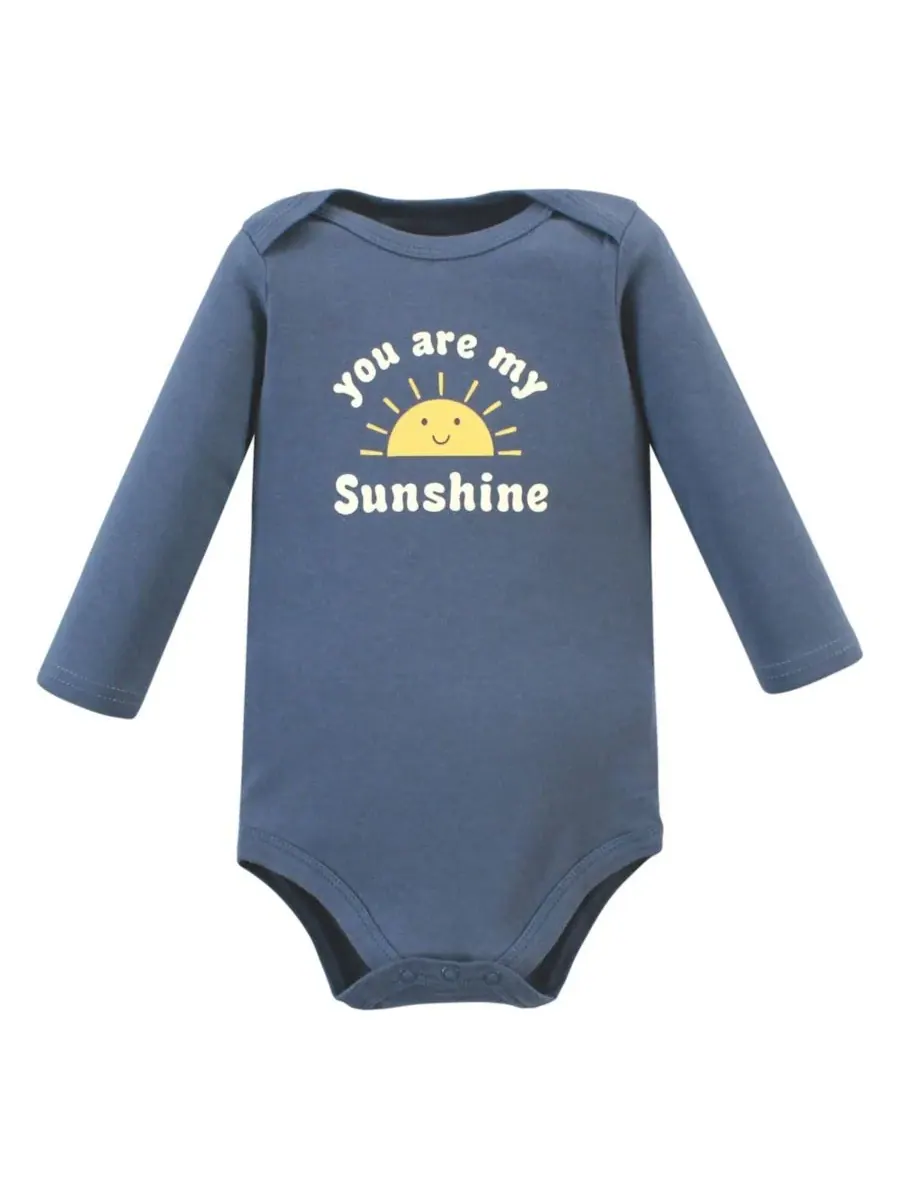 Мягкие хлопковые боди с длинными рукавами, комплект из 5 штук Hudson Baby, Kind Human 5 Pack — изображение 6 из 7