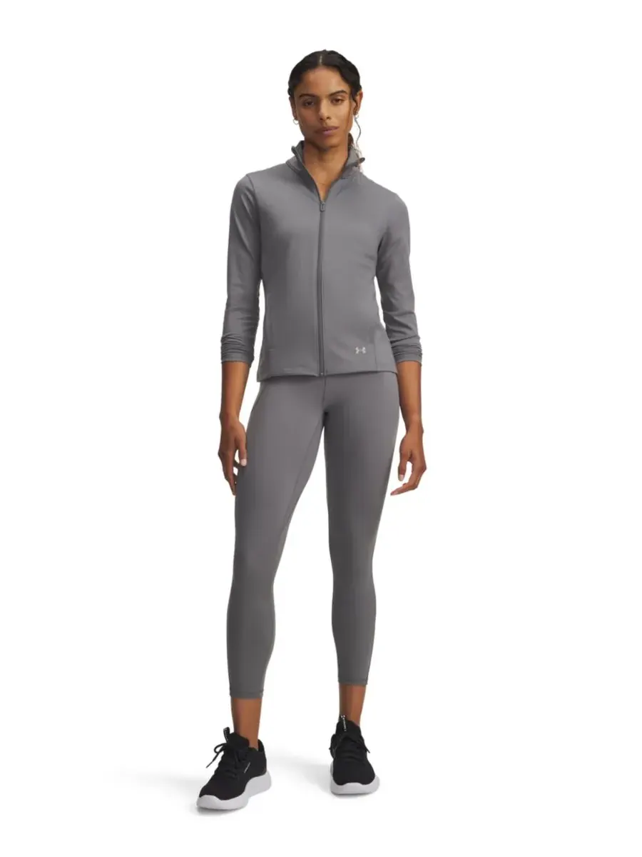 Женские леггинсы до щиколотки из сетчатой ткани с эффектом движения Under Armour — изображение 2 из 3, зеленый