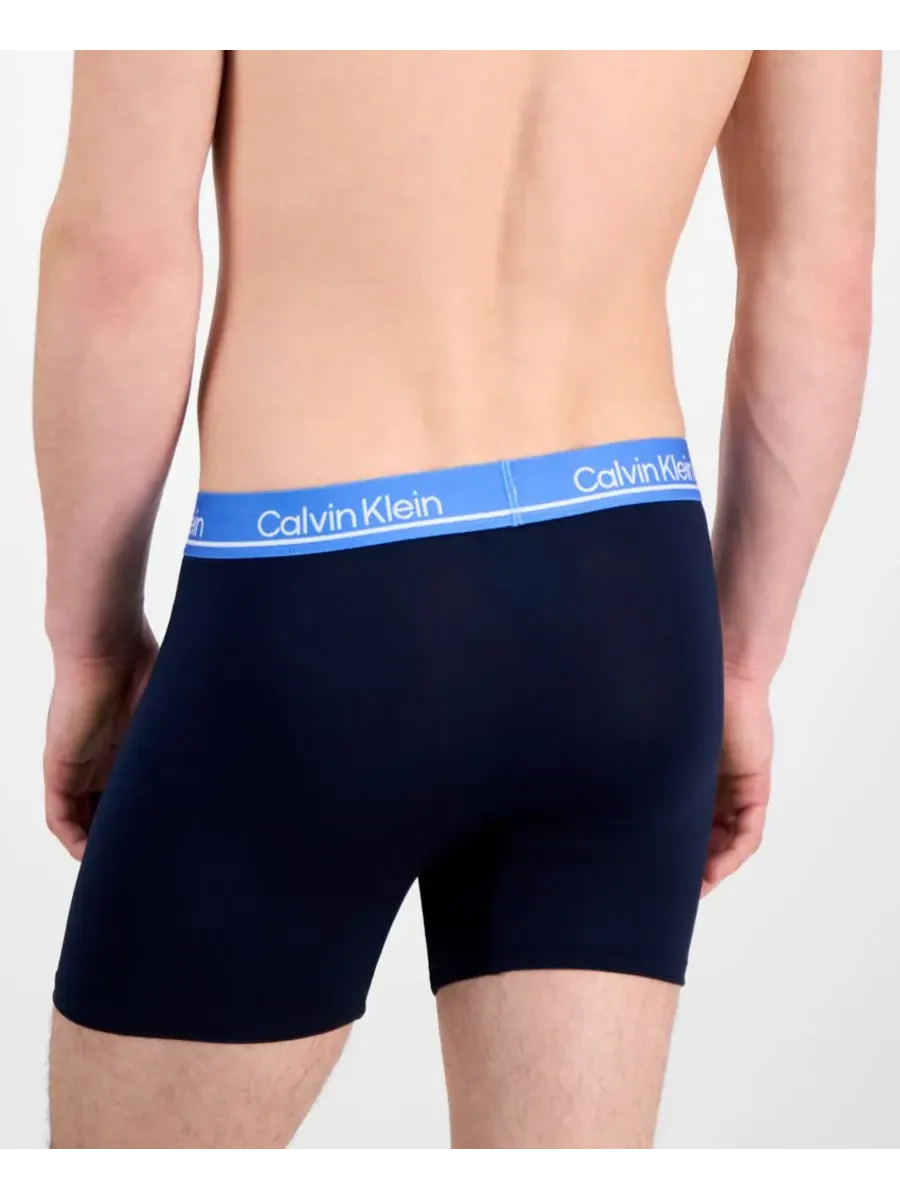 Calvin Klein Мужские боксеры из микрофибры с влагоотводящими свойствами, комплект из 3 штук — изображение 7 из 7, черный