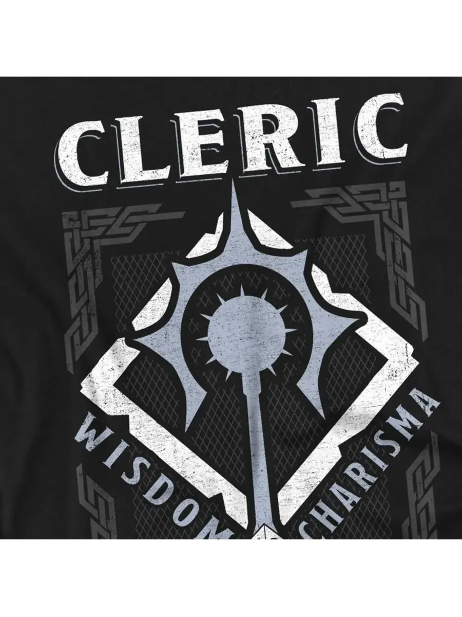 Футболка для высоких и крупных мужчин с изображением персонажей из Dungeons Dragons: Cleric Wisdom — изображение 3 из 3