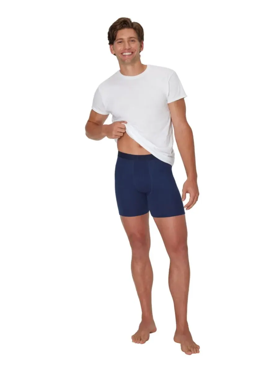 Мужские однотонные боксерские трусы Ultimate Solid, комплект из 4 штук Hanes — изображение 2 из 8, синий