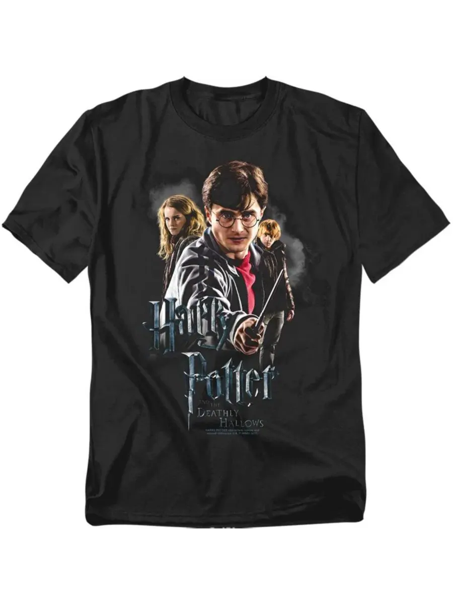 Футболка с принтом Deathly Hollows Cast Harry Potter — изображение 1 из 3, черный