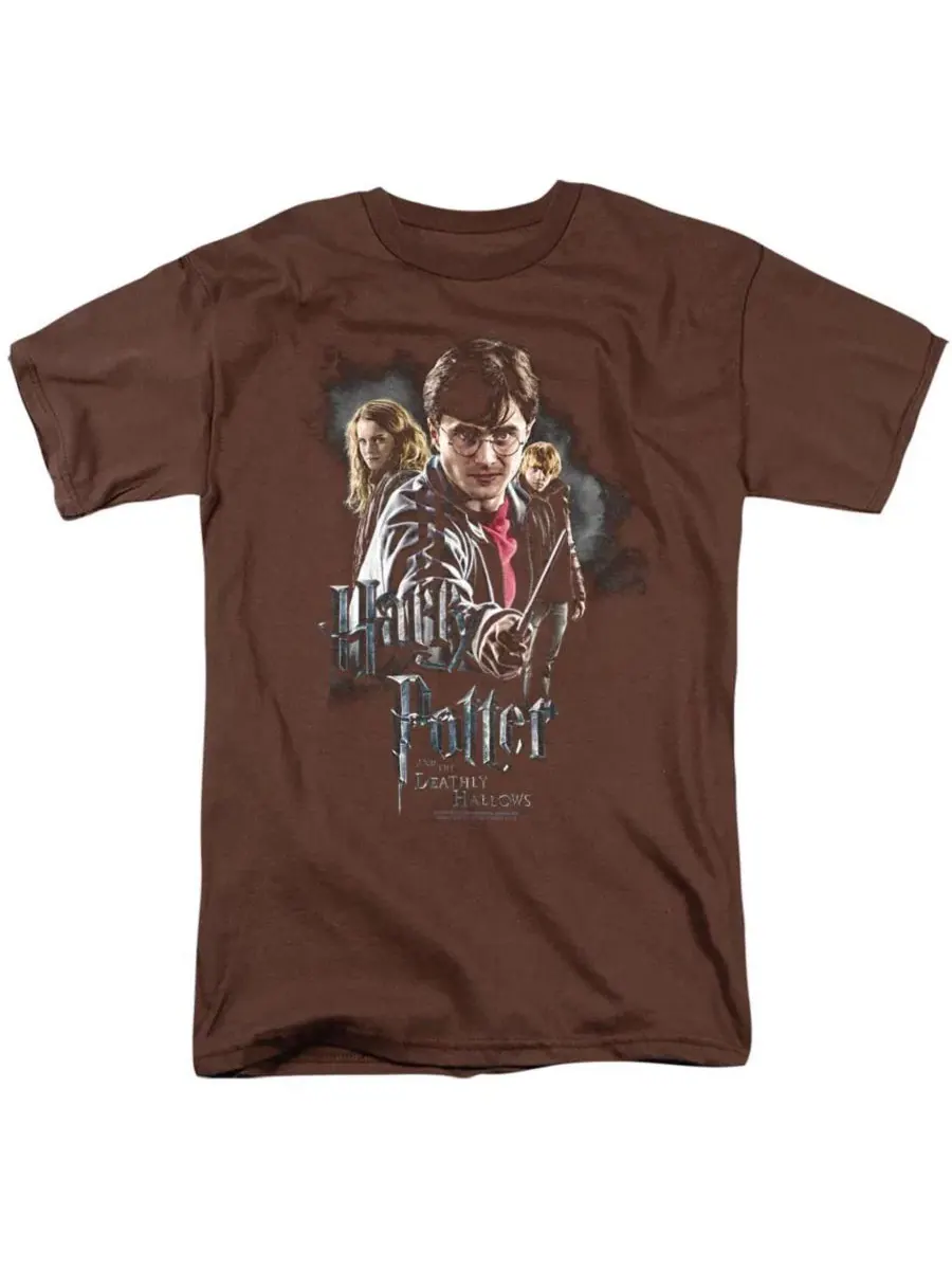 Футболка с принтом Deathly Hollows Cast Harry Potter — изображение 1 из 3, коричневый