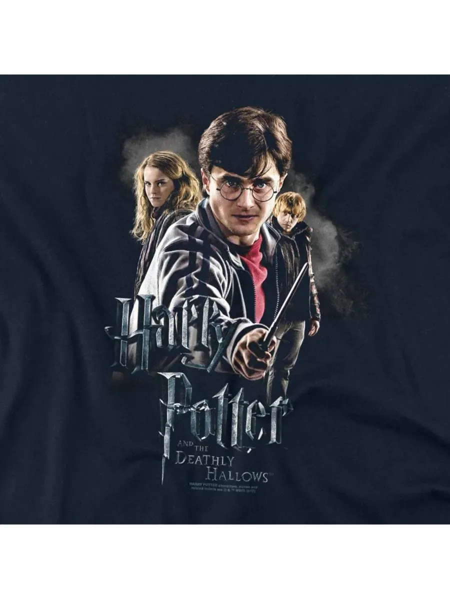 Футболка с принтом Deathly Hollows Cast Harry Potter — изображение 2 из 3, темно-синий