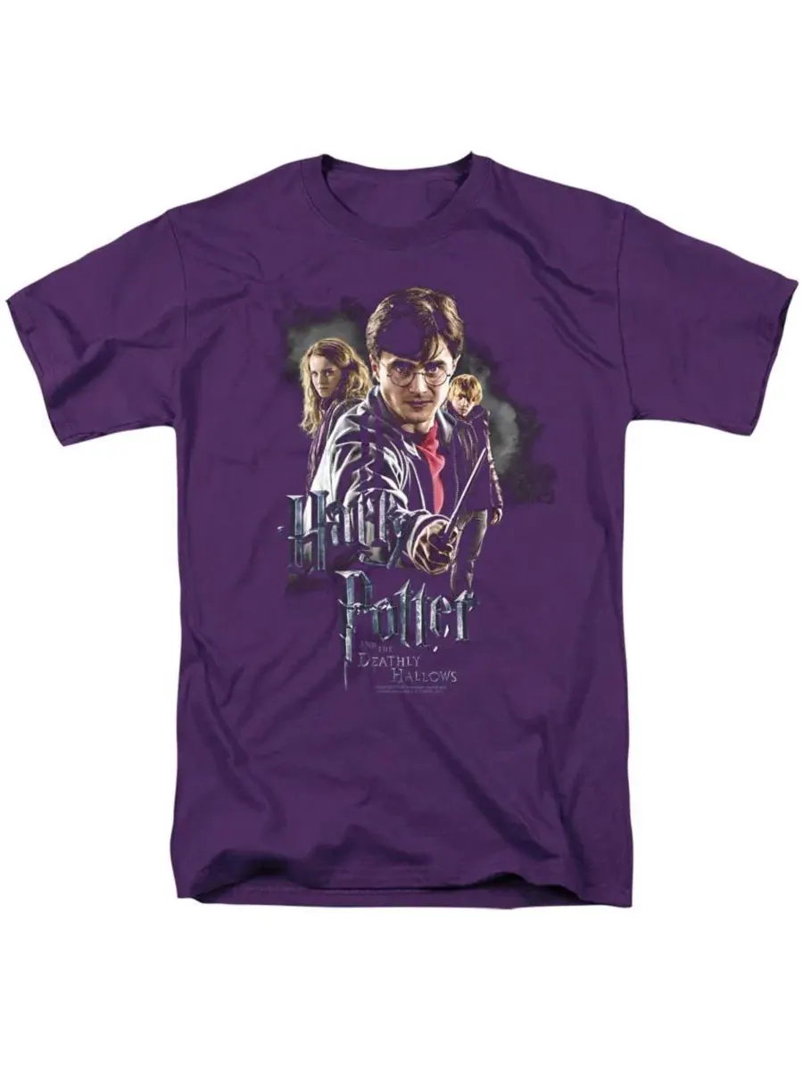 Футболка с принтом Deathly Hollows Cast Harry Potter — изображение 1 из 3, фиолетовый