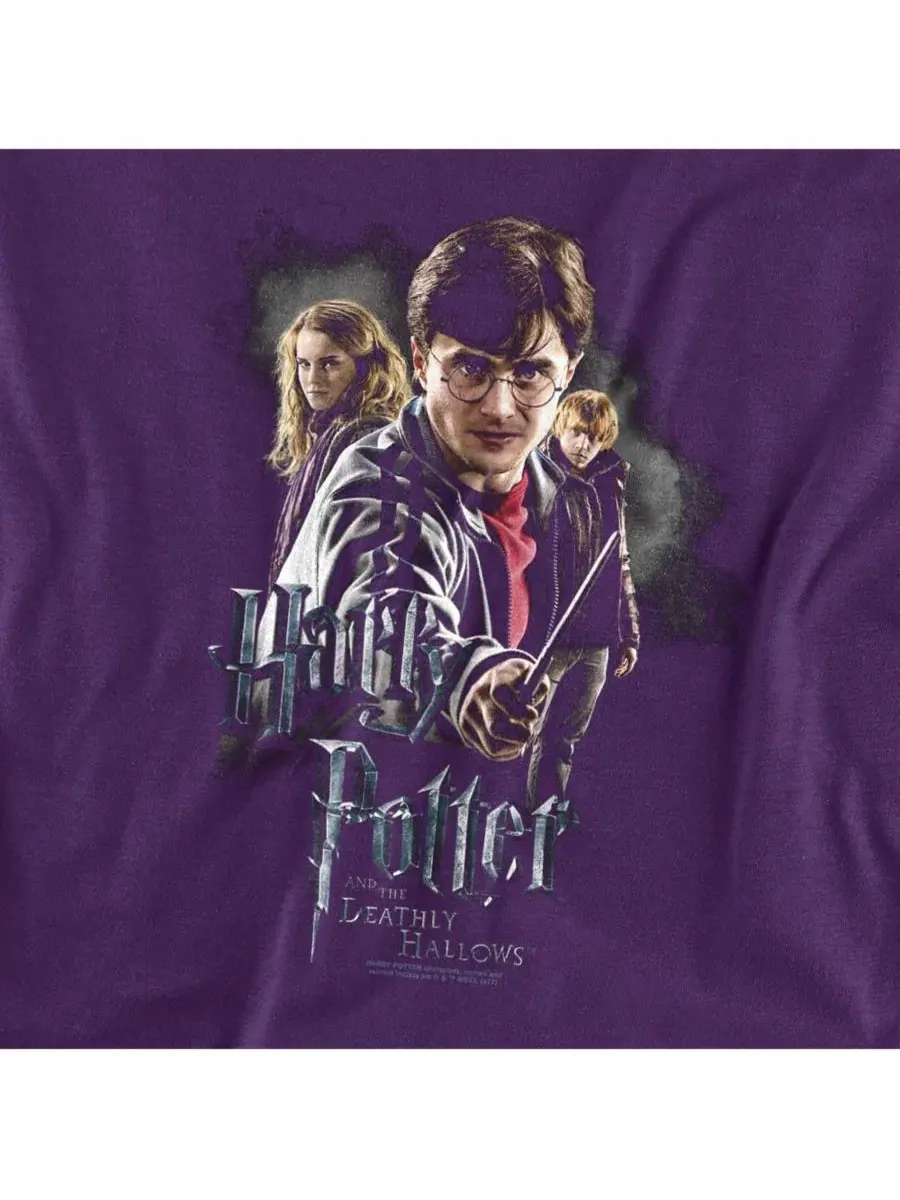 Футболка с принтом Deathly Hollows Cast Harry Potter — изображение 2 из 3, фиолетовый