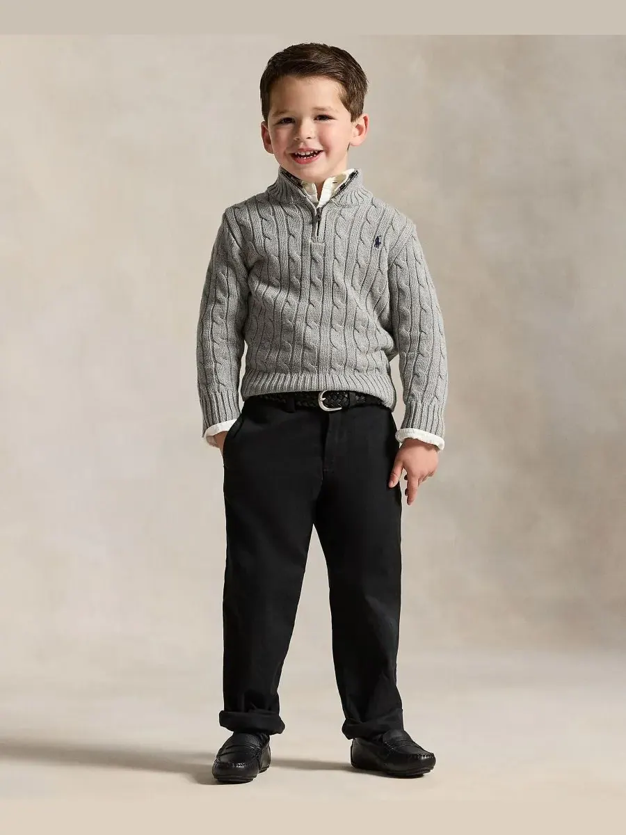 Girl's & Boy's Back to School Sibling Matching Moment Polo Ralph Lauren — изображение 3 из 7, черный
