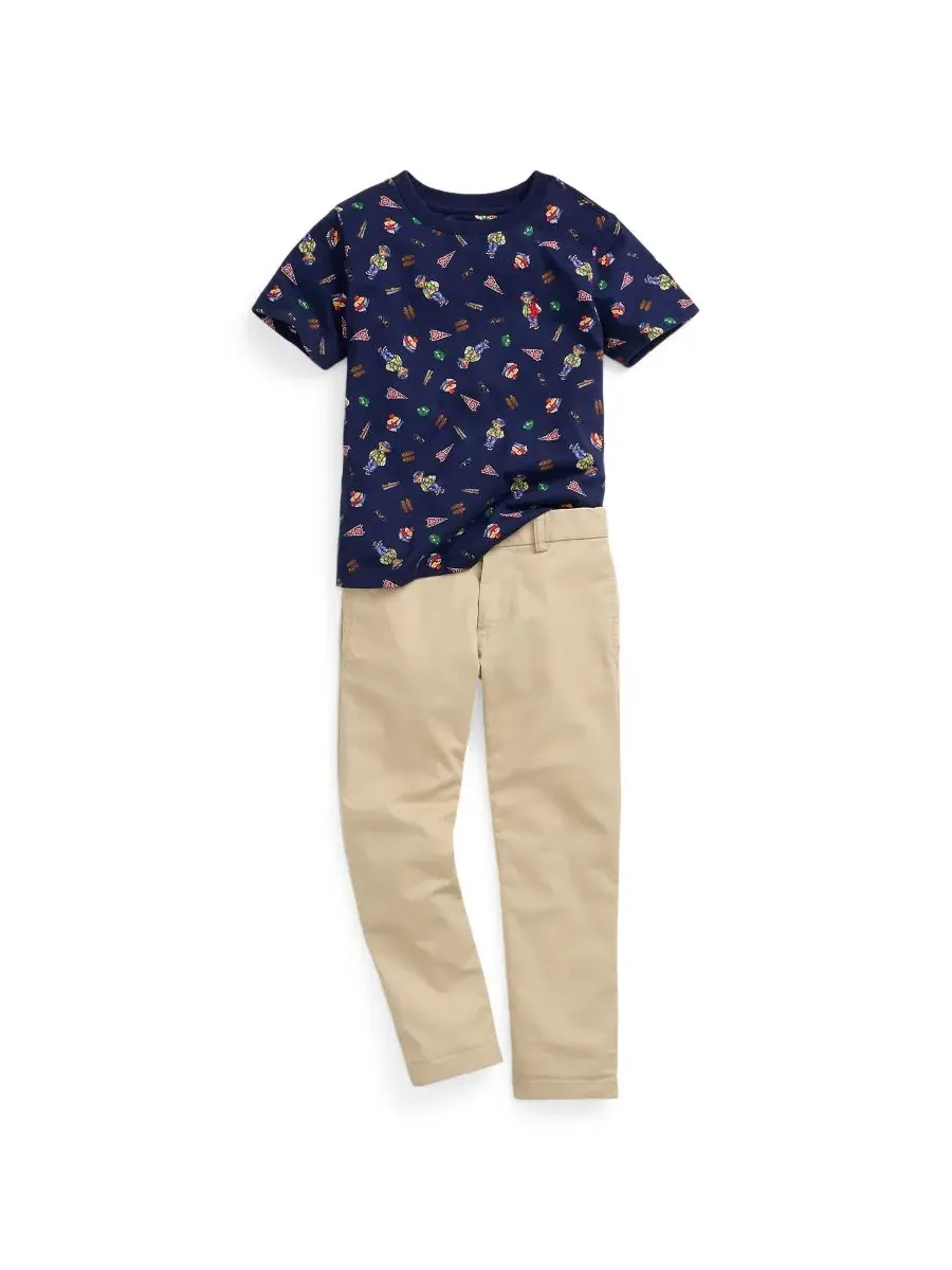 Girl's & Boy's Back to School Sibling Matching Moment Polo Ralph Lauren — изображение 7 из 7, классический хаки
