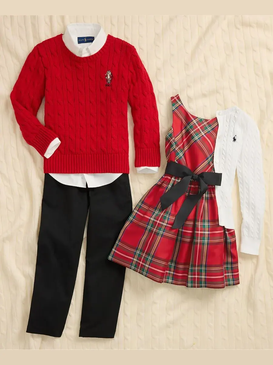 Girl's & Boy's Back to School Sibling Matching Moment Polo Ralph Lauren — изображение 7 из 9, темно-синий