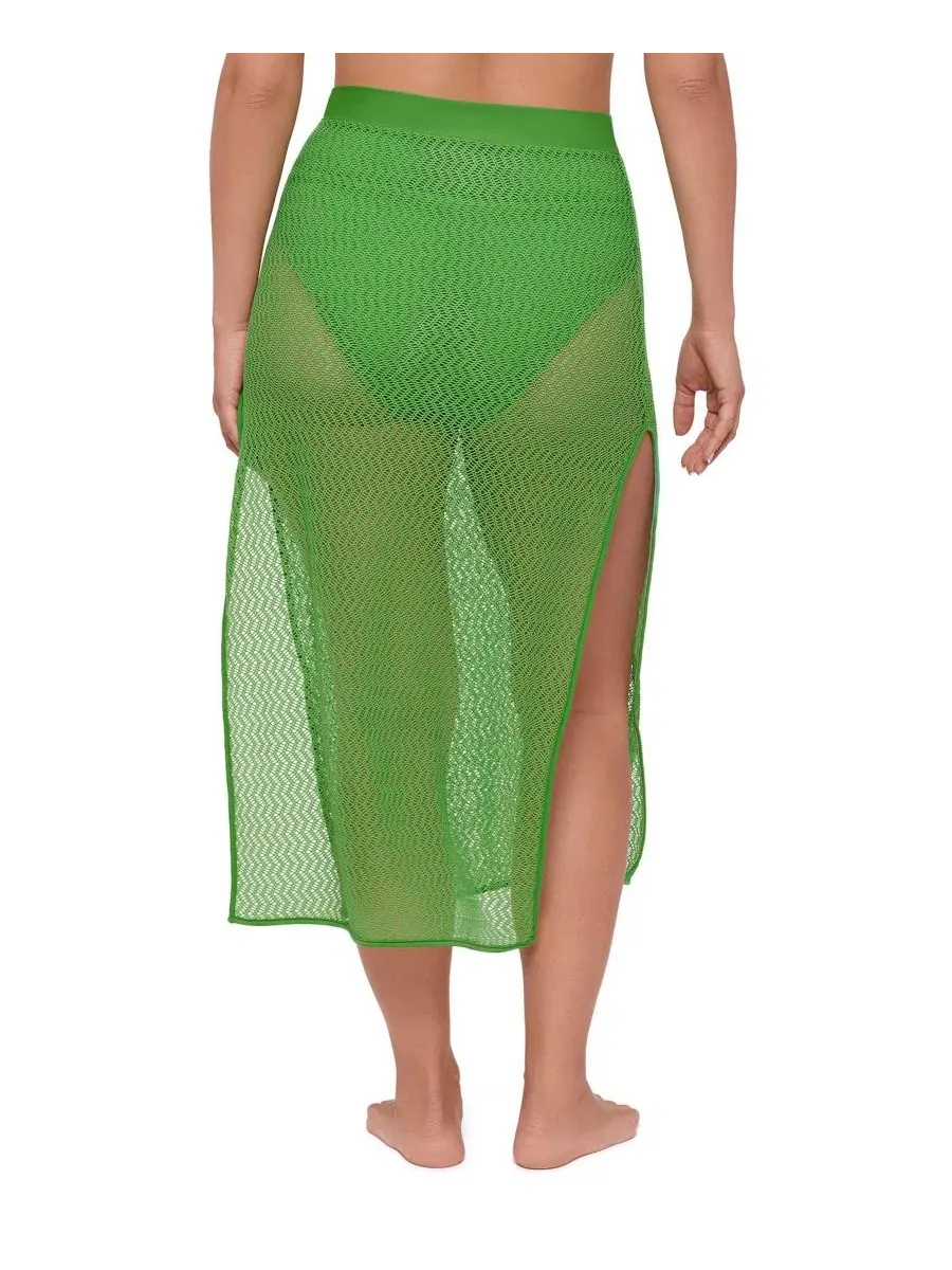 Женская вязаная юбка-накидка для купальника с боковым разрезом S3 Apparel — изображение 3 из 3, серпентина