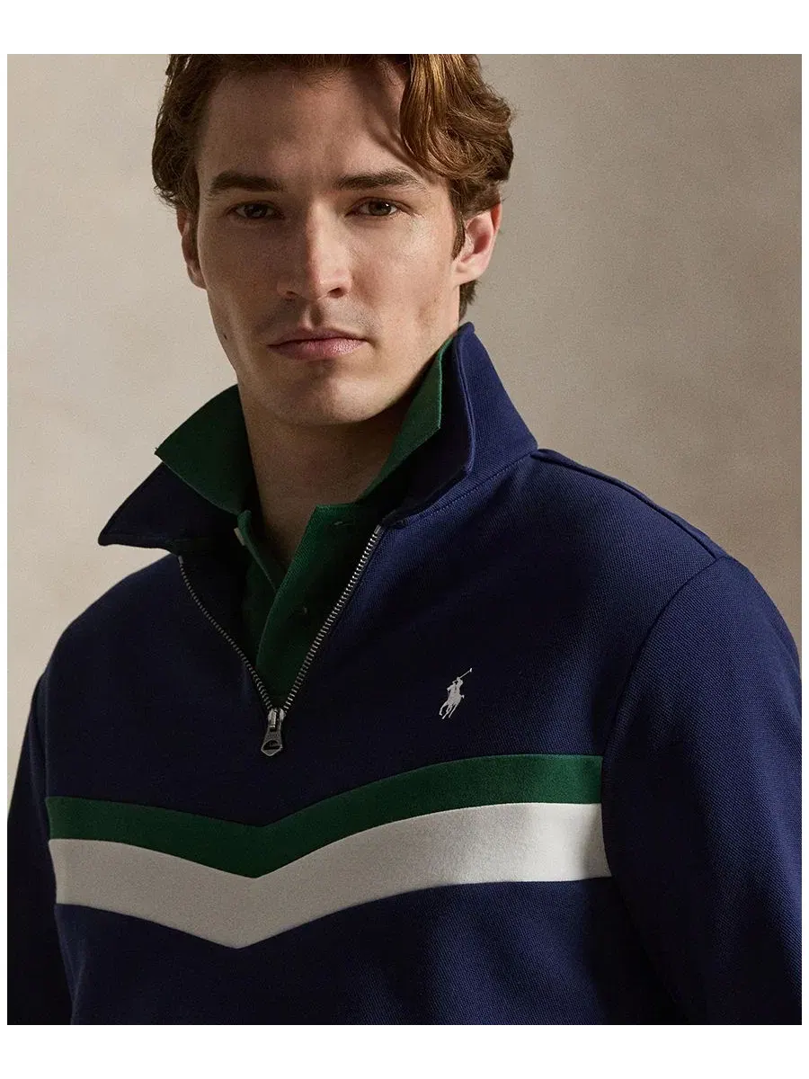 Свитшот с четверть-застежкой Polo Ralph Lauren — изображение 3 из 5, темно-синий