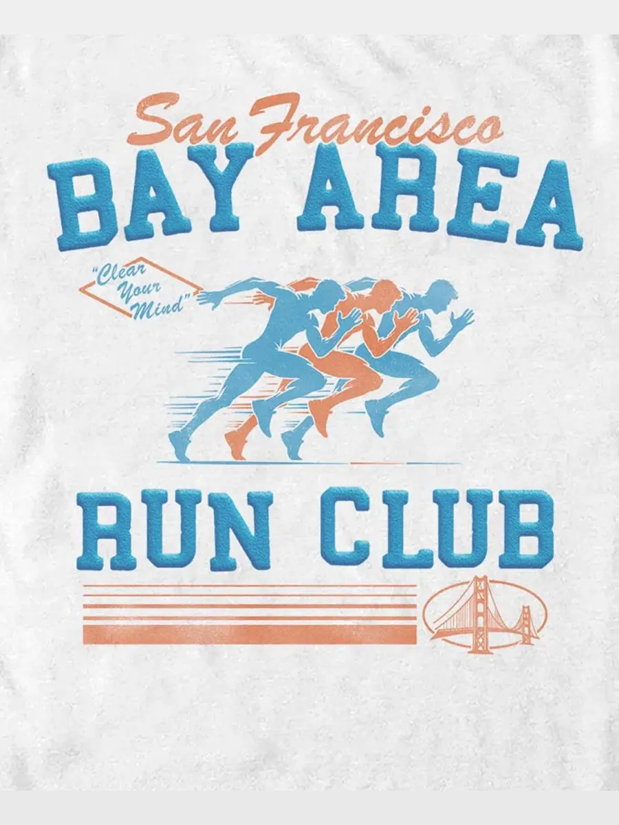Футболка мужская с принтом Bay Area Run Club Fifth Sun — изображение 3 из 3, белый