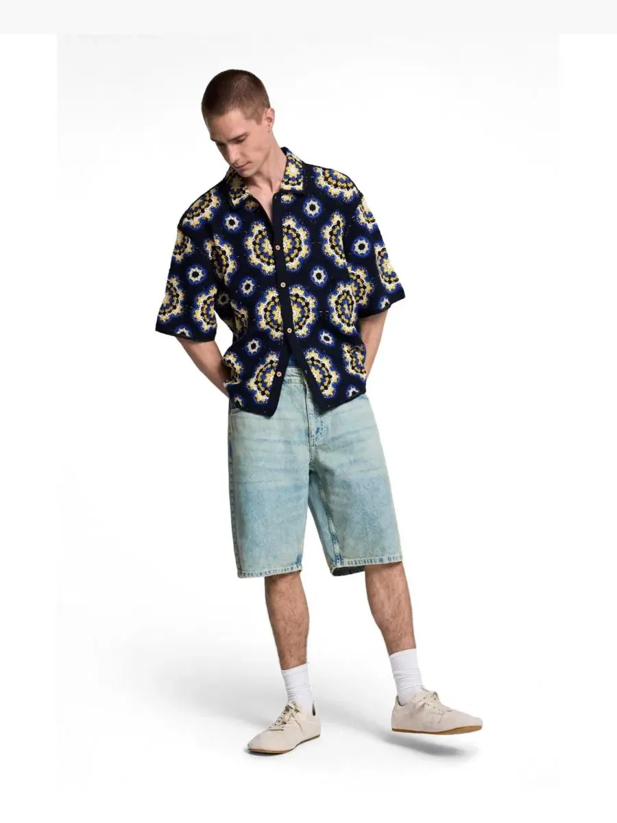 Мужская рубашка с принтом Desigual — изображение 2 из 6, синий