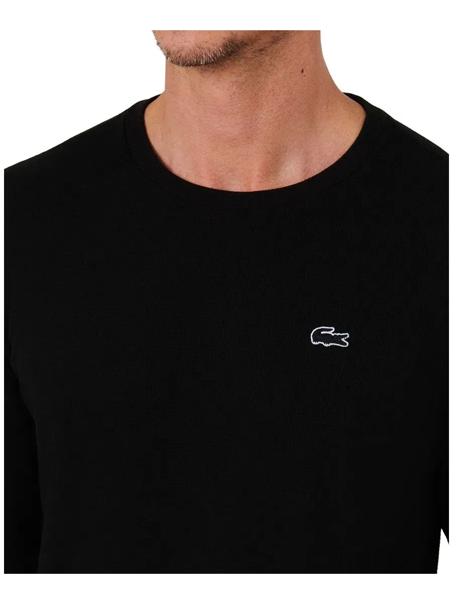 Терморубашка мужская Lacoste, вафельная вязка — изображение 4 из 14, черный