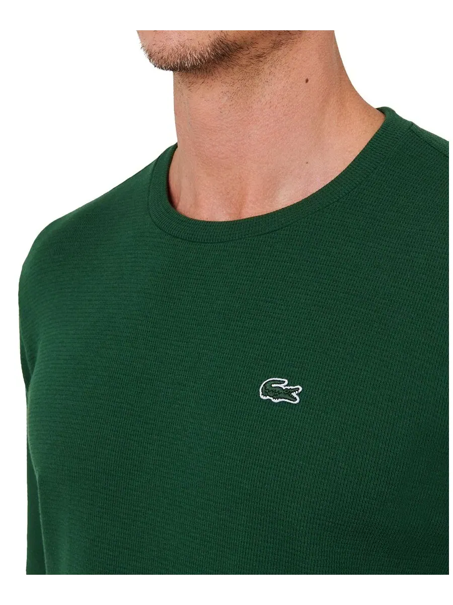 Мужская терморубашка Lacoste, вафельная вязка — изображение 3 из 9, зеленый