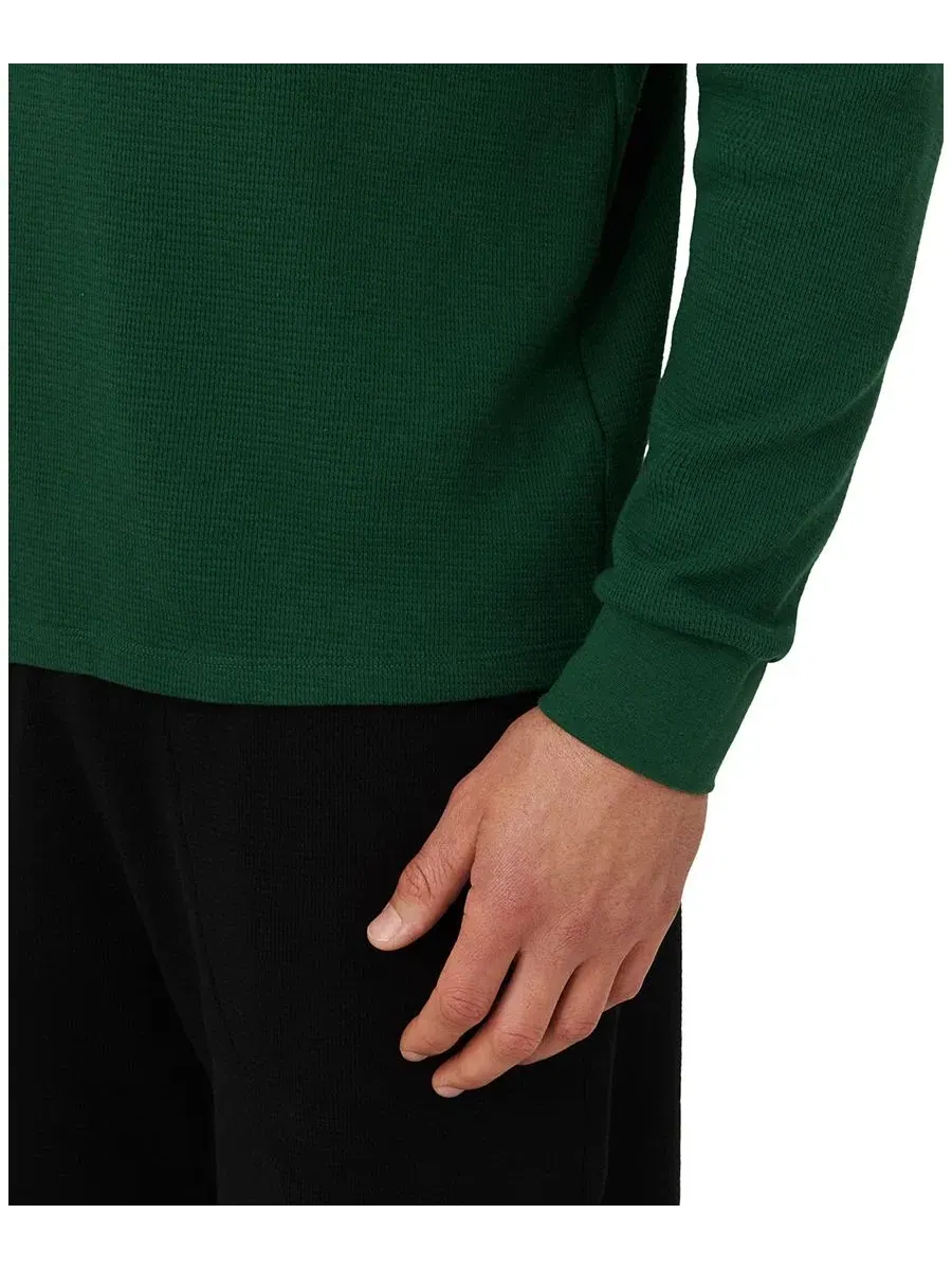 Мужская терморубашка Lacoste, вафельная вязка — изображение 5 из 9, зеленый