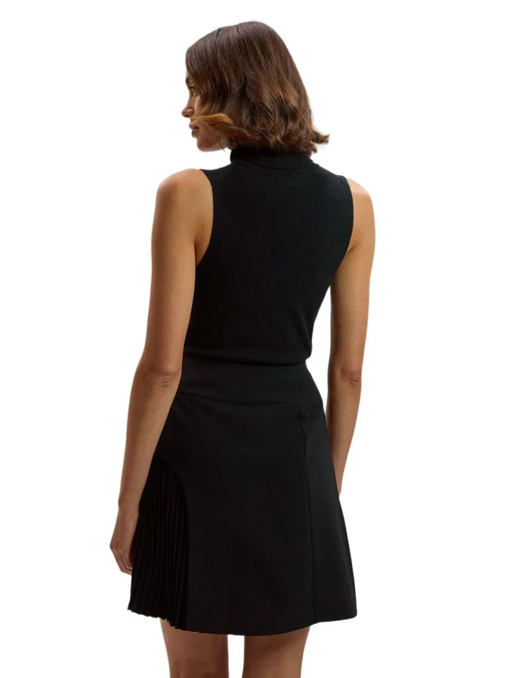 Женская мини-юбка с пряжкой и складками Karen Millen — изображение 3 из 8, черный