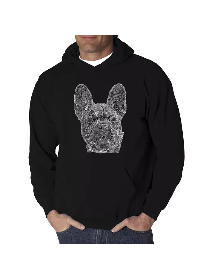 Мужская худи с принтом - French Bulldog LA Pop Art — изображение 1 из 2, черный
